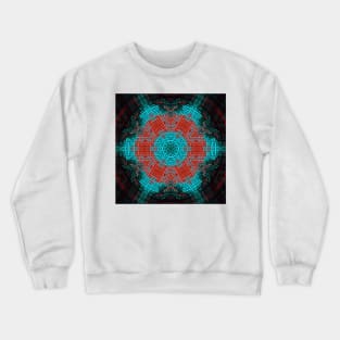 Weave Mandala Red and Blue Crewneck Sweatshirt